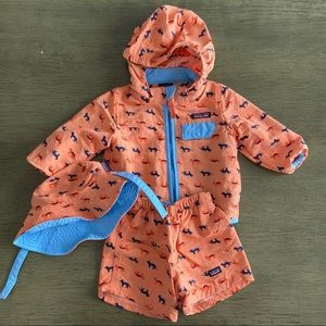 Patagonia Baby Tamar Tiger Shorts/Jacket/Hat Set